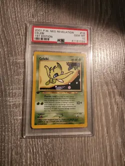 2001 POKEMON CELEBI #16 RARE 1ST EDITION NEO REVELATION PSA 10 GEM MINT CARD - Image 1