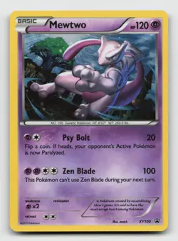 Pokemon Card Mewtwo XY100 Holo Rare XY Black Star Promo Near Mint - Image 1