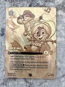 M Chip 'n' Dale Recovery Rangers Enchanted 205/204 Azurite Sea Holo Lorcana Card - Image 1