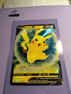 Pikachu V SWSH198 JUMBO Black Star Promo Pokemon Card TCG 2022 Sword & Shield - Image 1