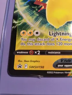 Pikachu V SWSH198 JUMBO Black Star Promo Pokemon Card TCG 2022 Sword & Shield - Image 2