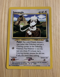 SMEARGLE 2001 POKEMON BLACK STAR PROMO CARD #32 NM - Image 1