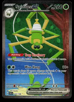 Pokemon Card - Spidops ex Scarlet & Violet Base Set 243/198 Holo SIR - Image 1