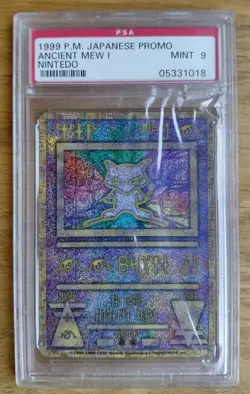 Rare 1998-1999 Pokemon Japanese Promo Ancient Mew type 1 Nintedo Error Card - Image 1