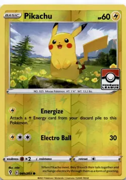 Pikachu - (Pokemon League) 049/203 League & Championship Cards Reverse Holo - Image 1
