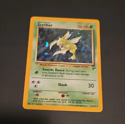 #3 Scyther 17/130 Base Set 2 2000 Holo Rare WOTC Pokemon Card TCG - Image 1
