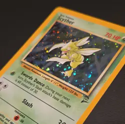 #3 Scyther 17/130 Base Set 2 2000 Holo Rare WOTC Pokemon Card TCG - Image 2