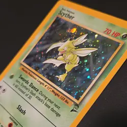 #3 Scyther 17/130 Base Set 2 2000 Holo Rare WOTC Pokemon Card TCG - Image 3