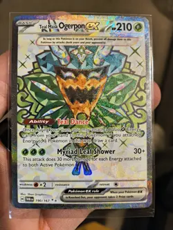 Pokemon TCG Card Teal Mask Ogerpon EX #190/167 Ultra Rare Twilight Masquerade - Image 1