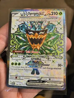 Pokemon TCG Card Teal Mask Ogerpon EX #190/167 Ultra Rare Twilight Masquerade - Image 2