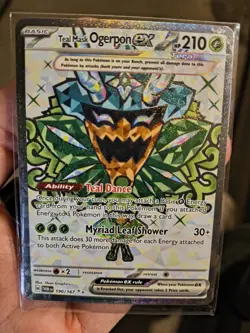 Pokemon TCG Card Teal Mask Ogerpon EX #190/167 Ultra Rare Twilight Masquerade - Image 3