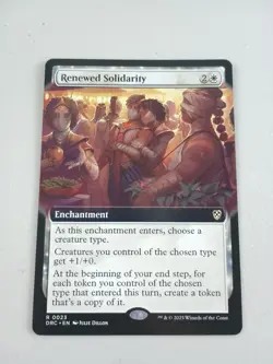 MTG Renewed Solidarity (Extended Art) Commander: Aetherdrift Magic NM - Image 1