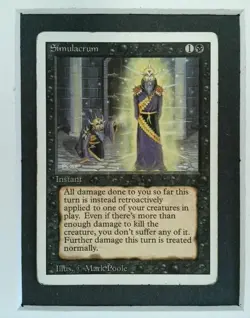 Simulacrum Revised Edition Magic The Gathering MTG 3rd HP Uncommon 1994 Black - Image 1