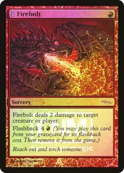 Magic the Gathering MTG FNM Promo FIREBOLT Foil NM/M burn red flashback - Image 1