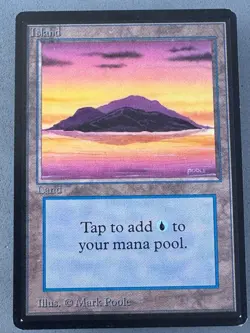 Island MTG Beta 291 (A)-Lightly Played Excellent-Vintage Magic the Gathering - Image 1
