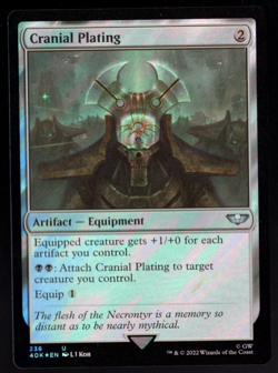 Cranial Plating 236 Surge Foil Uncommon Warhammer 40K MTG Near Mint - Image 1