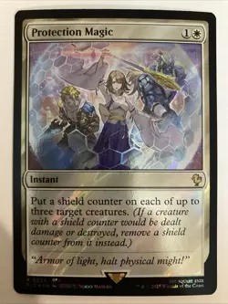 MTG Protection Magic (Surge Foil) Commander: Final Fantasy 0024 FFX Yuna Tidus - Image 1