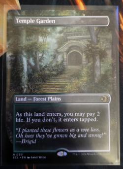Magic the Gathering - Temple Garden - Lorwyn Eclipsed - Borderless - MTG - Image 1