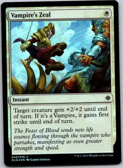 Magic the Gathering Vampire's Zeal Ixalan Foil MTG Free Shipping! - Image 1