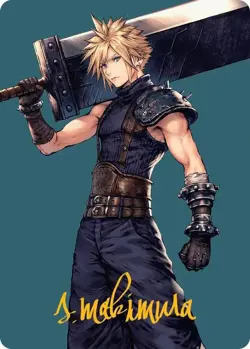 Cloud, Ex-SOLDIER 50/53 Gold Stamped Signature MTG Final Fantasy Art Series 7 - Image 1