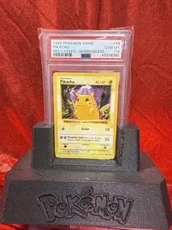 1999 Pokemon Base Set Shadowless Pikachu Red Cheeks #58 - PSA 10 - Image 1