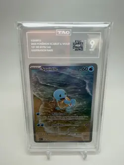 2023 Pokemon Scarlet & Violet 151 Illustration Rare Squirtle 170/165 TAG 9 - Image 1
