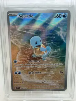2023 Pokemon Scarlet & Violet 151 Illustration Rare Squirtle 170/165 TAG 9 - Image 2