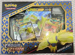 Pokemon Crown Zenith Regieleki v Collection Box Factory Sealed - Image 1
