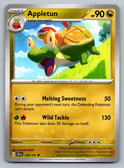 Pokemon TCG SV08: Surging Sparks Appletun 140/191 - Image 1