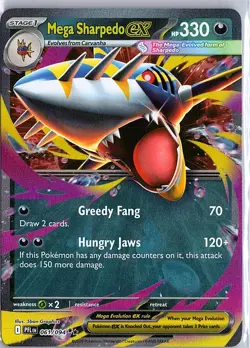 Pokemon Mega Sharpedo Ex 61/94 - Image 1