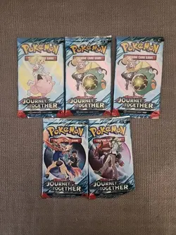 5x Pokemon Scarlet & Violet Journey Together Booster Packs - New Sealed LOT - Image 1