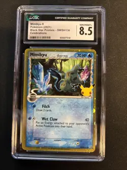 Mimikyu Black Star SWSH136 Celebrations Promo Pokemon CGC 8.5 Nm/mint+ - Image 1