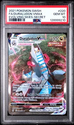 PSA 10 Duraludon Vmax Secret 220/203 Evolving Skies 2021 Pokemon - Image 1