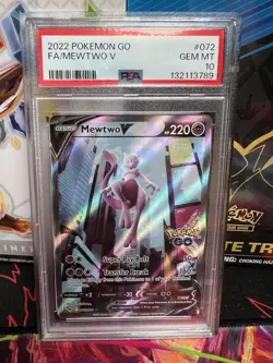 Pokemon Mewtwo V Full Art 072/078 Pokemon GO Ultra Rare Holo PSA 10 English - Image 1