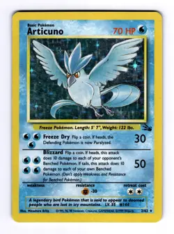 Articuno (2) Fossil #02 (1999) Holo NM Pokemon - Image 1