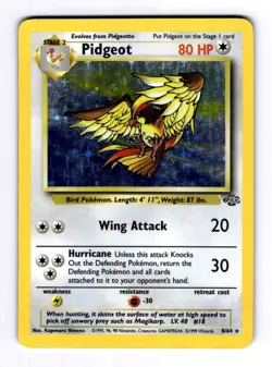 Pidgeot (8) Jungle #08 (1999) Holo MP Pokemon - Image 1