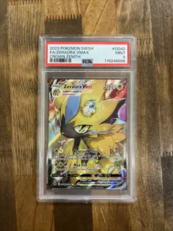 Graded PSA 9 2023 Pokemon SWSH FA/Zeraora VMAX Crown Zenith #GG42 - Image 1
