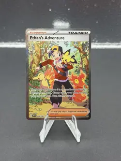 Pokemon TCG Destined Rivals Ethan's Adventure 236/182 Special Illustration Rare - Image 1