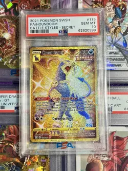 2021 Pokemon SWSH FA/Houndoom Battle Styles - Secret PSA 10 GEM MT - Image 1