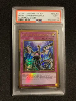 PSA 9 Yu-Gi-Oh! Infinite Impermanence MAGO-EN052 Maximum Gold 1st Edition - Image 1