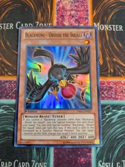 Yu-Gi-Oh! Blackwing - Oroshi the Squall DRLG-EN027 Super Rare 1st Edition NM d4/ - Image 1