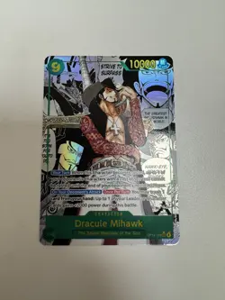 Dracule Mihawk OP14-119 Manga One Piece The Azure Sea's Seven slight whitening - Image 1