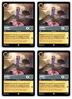#182 Bobby - Purple Pigeon PLAYSET x4 2025 Disney Lorcana Reign of Jafar 4x - Image 1