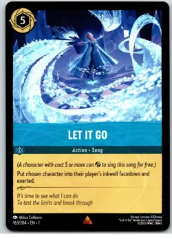 #163 Let It Go - Rare - Sapphire 2023 Disney Lorcana First Chapter - Image 1
