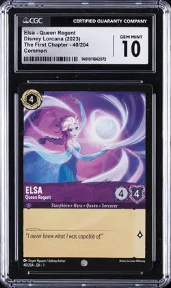 2023 DISNEY LORCANA THE FIRST CHAPTER FOIL #40 ELSA - QUEEN REGENT CGC 10 - Image 1