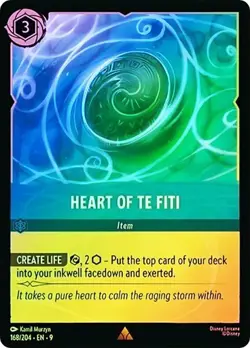 Heart of Te Fiti 168/204 Disney Lorcana Fabled RARE Cold Foil - Image 1