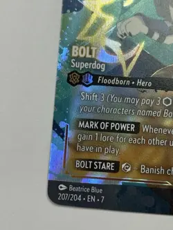 Disney Lorcana Bolt Superdog Enchanted 207/204 Holofoil Archazia’s Island - Image 3