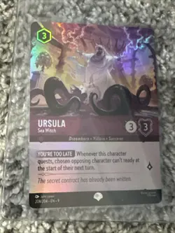 Disney Lorcana TCG Ursula's Return Ursula Sea Witch Queen Enchanted Card 208/204 - Image 1