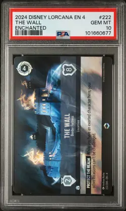 2024 DISNEY LORCANA EN 4-URSULA'S RETURN #222 THE WALL - BORDER FORTRESS PSA 10 - Image 1