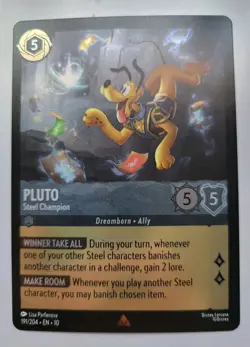 Disney Lorcana TCG - Whispers In The Well: Pluto (191/204) - Rare Foil - NM - Image 1